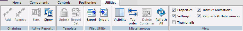 Utilities tab