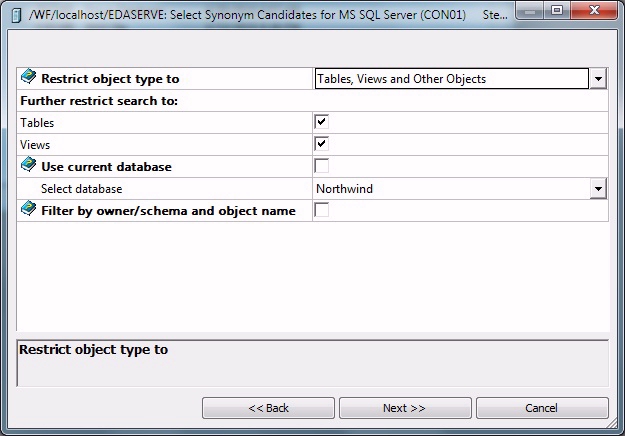 MS SQL Server example connection