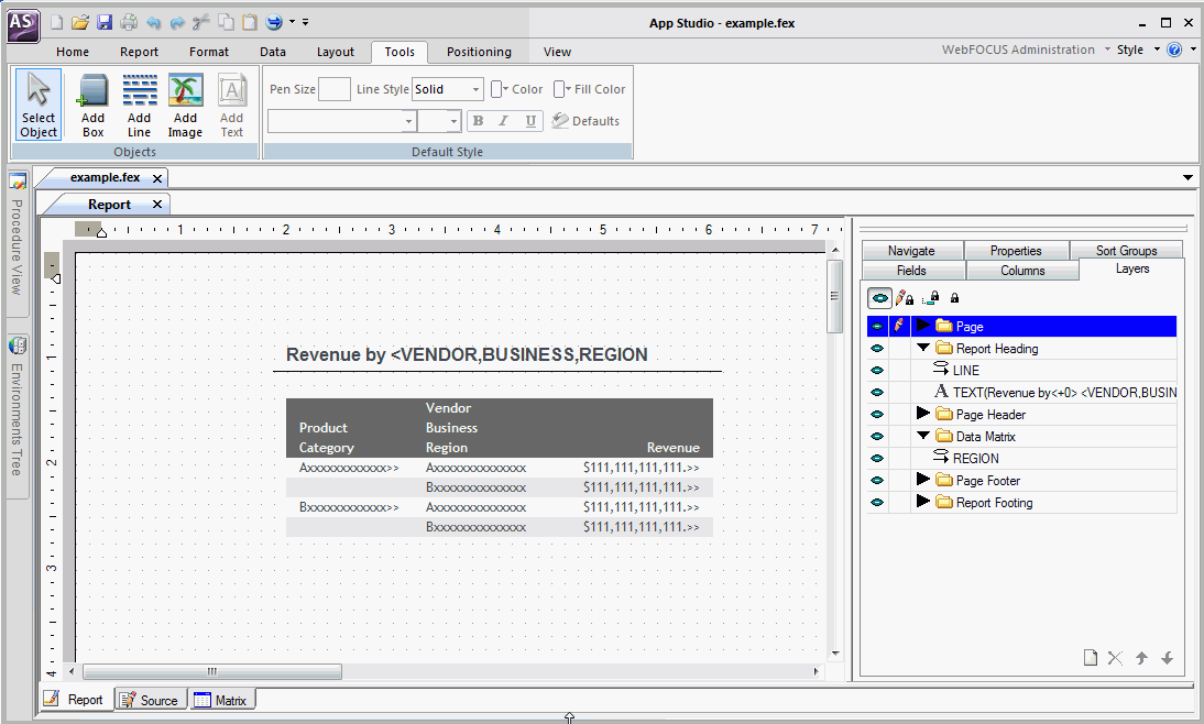 Precision Report canvas