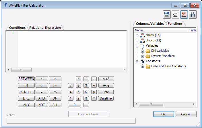 WHERE FIlter Calculator