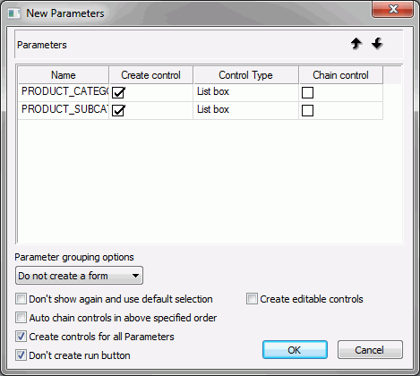 Neue Parameter-Dialogbox