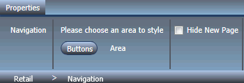 Style-Tab Styling-Buttons oder -Bereich