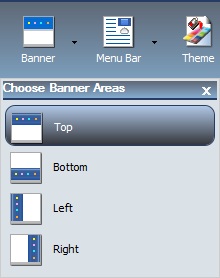Option Bannerbereiche auswählen