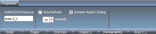 WebFOCUS-Ressourceneigenschaften