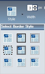 Option Rahmenformat auswählen