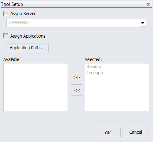 Dialogbox Tool-Setup