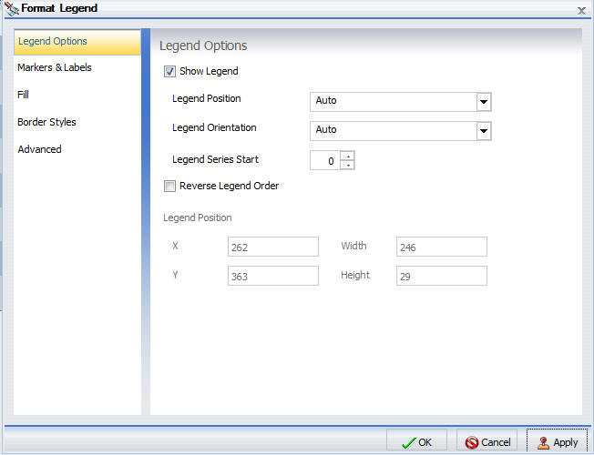Dialogbox Legende formatieren Tab Legendenoptionen