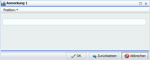 Kommentar-Dialogbox