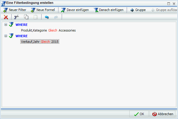 Button "Neuer Filter"