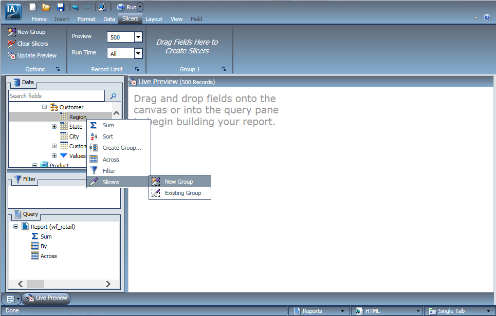 Option Neue Gruppe