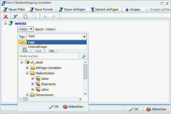 Dropdownliste Typ