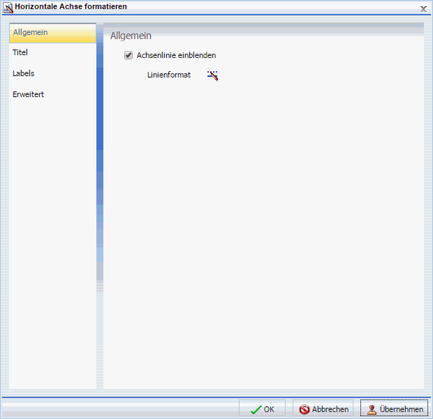 Dialogbox Achse formatieren Tab Skala