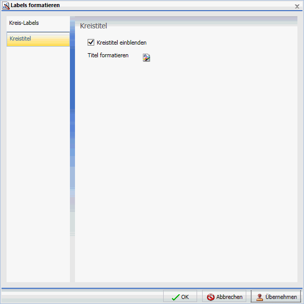 Dialogbox Labels formatieren Tab Kreisdiagrammtitel