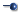 Symbol Seitlicher blauer Pin