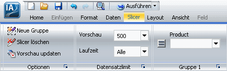 Neue Slicer-Gruppe im Menüband