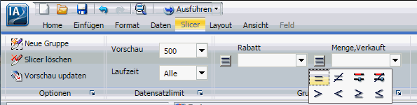 Slicer-Operatoren