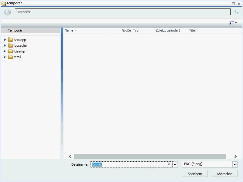 Wählen Sie einen Speicherort und die Dialogbox Format
