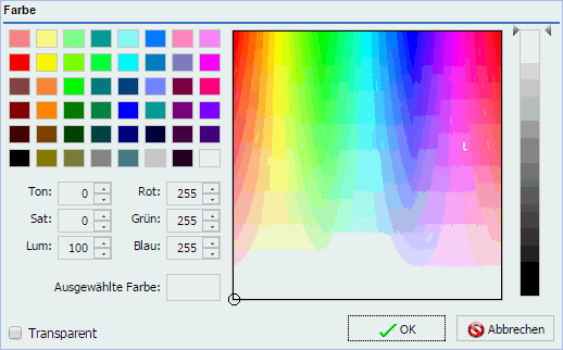 Dialogbox Farbauswahl