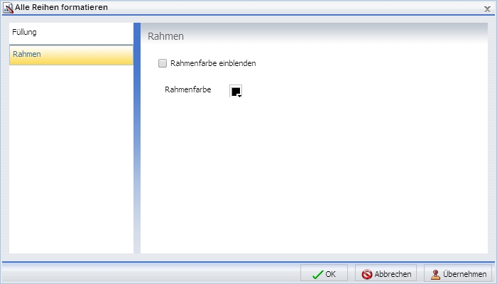 Dialogbox Reihe formatieren Tab Rand