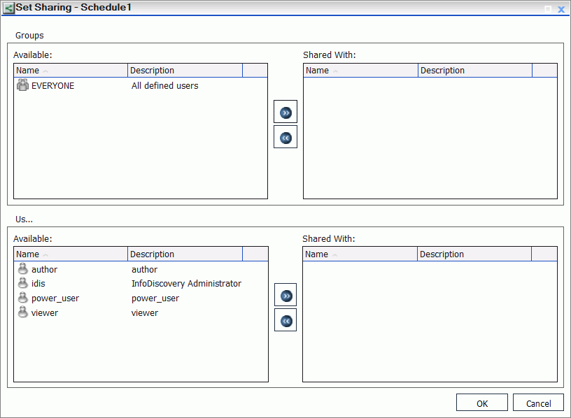 Dialogbox Freigabe einstellen