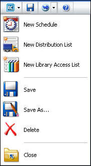 Toolbar für den Schnellzugriff