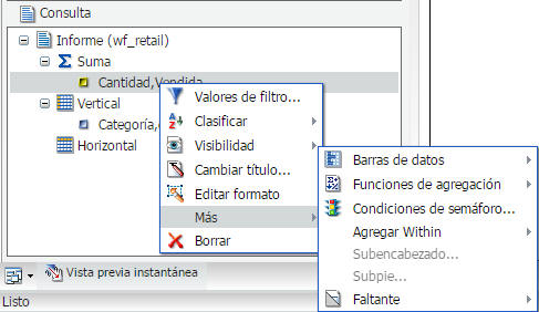 Menú Suma