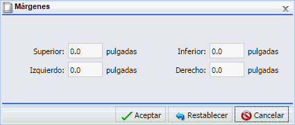 Cuadro de diálogo Márgenes