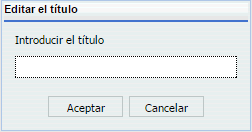 Cuadro de diálogo Editar título