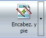 Botón de encabezado y pie