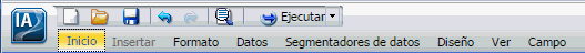 Menú de contexto de Informes