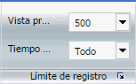Mostrar grupo de límite de registros