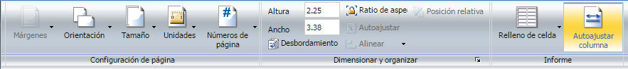 Pestaña Diseño