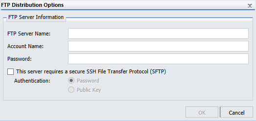 Opciones de distribución FTP