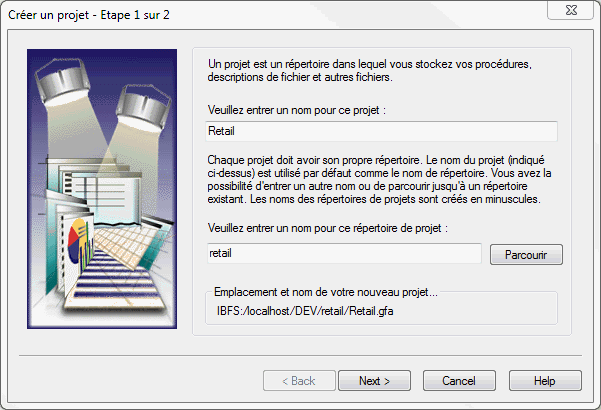 Assistant Créer un projet