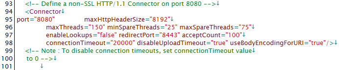 Exemple de configuration XML