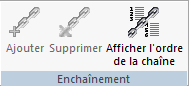 Onglet Utilitaires, Groupe Chaînage