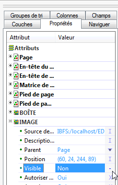 Onglet Propriétés