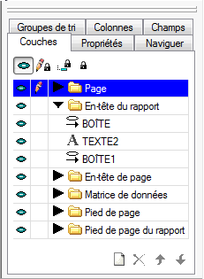 Onglets Rapports de précision
