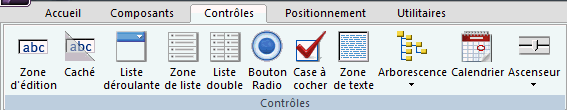 Onglet Contrôles