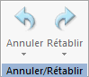 Onglet Annuler/rétablir