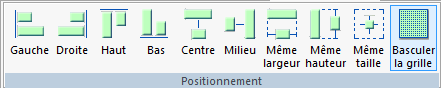 Groupe positionnement, Onglet Positionnement