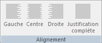 Groupe alignement texte
