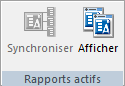 Onglet Utilitaires, Groupe Rapports actifs