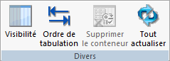 Onglet Utilitaires, Groupe divers