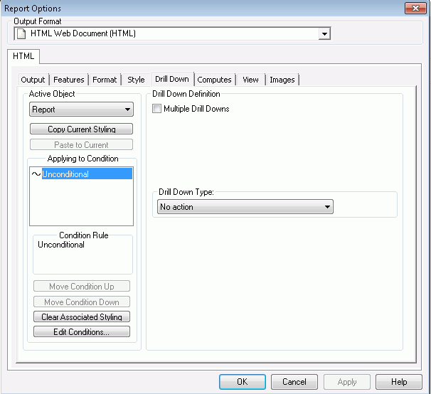Onglet Zoom en profondeur dans Developer Studio