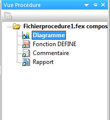 Panneau Vue fichier dans App Studio