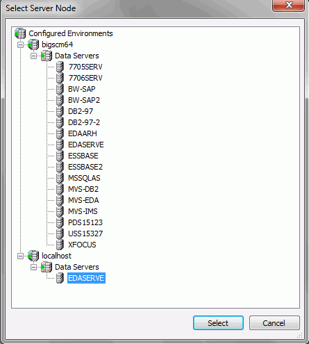 Fenêtre de dialogue Sélectionner l'application