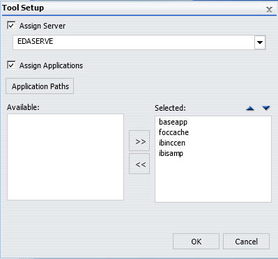 La fenêtre de dialogue Configuration Outil