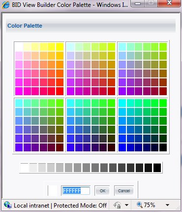 Palette de couleurs
