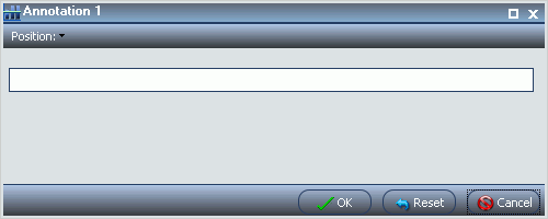 fenêtre de dialogue Annotation